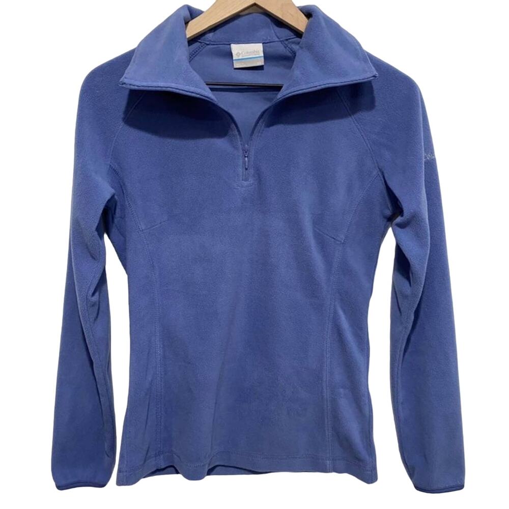 Columbia Blue Fleece Mock Neck Sweatshirt XS